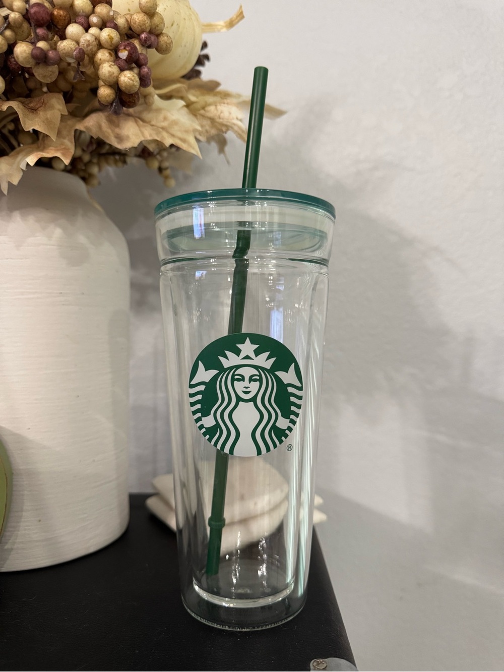 Starbucks 20oz Glass Tumbler with Plastic Lid